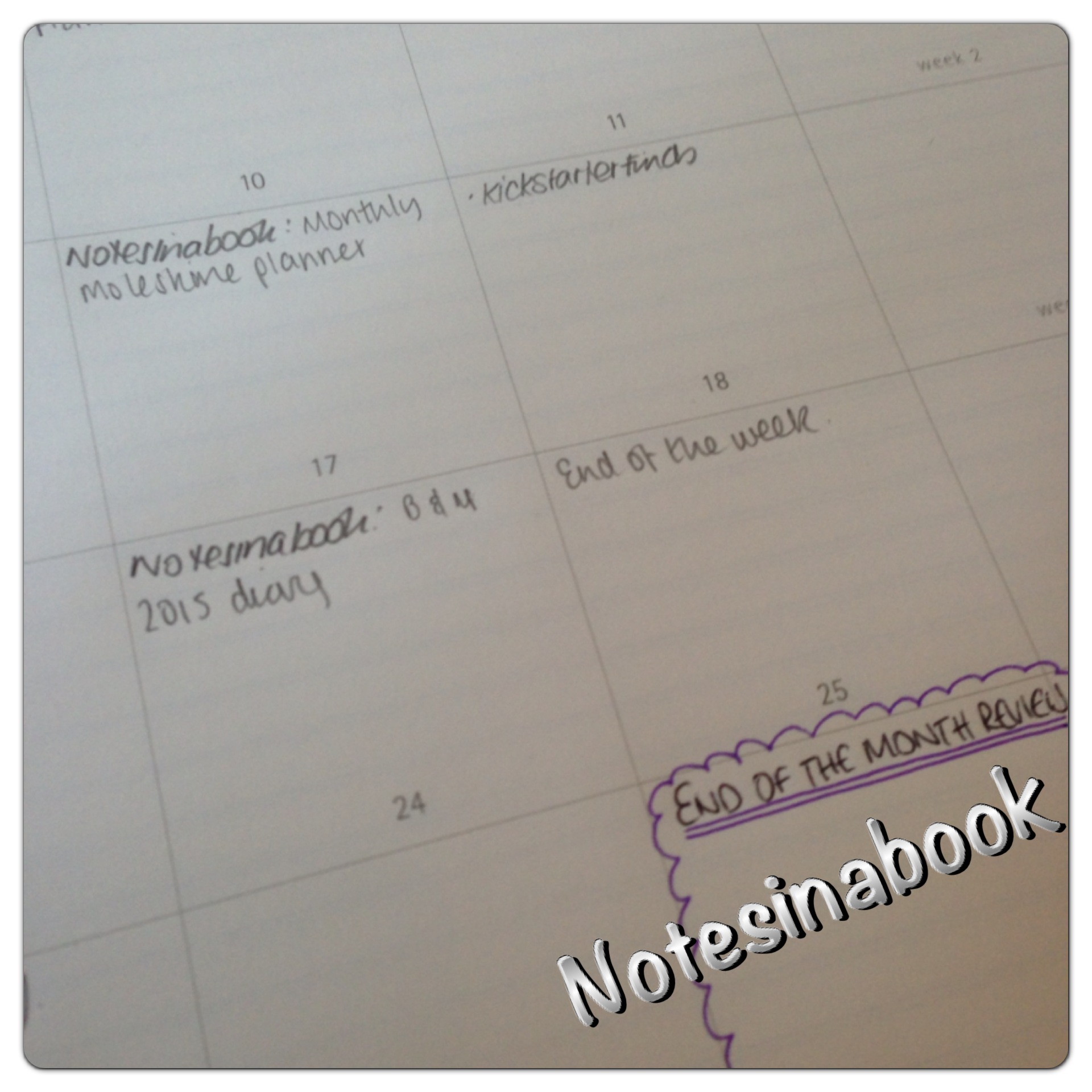 Moleskine Planner Inside