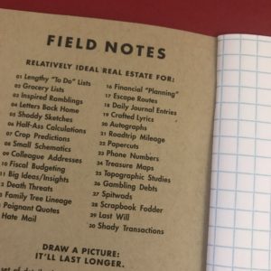 Field Notes Inside 2005