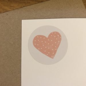 Heart Sticker On Card