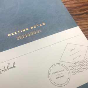 Meeting Notes Front Close Up