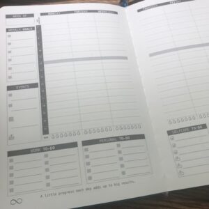 Infinity Planner Weekly Layout