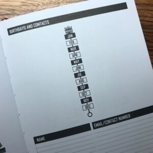 Achiever Planner Birthdays