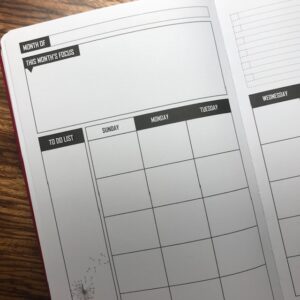 Achiever Planner Monthly Layout