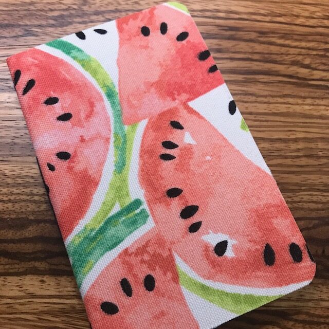 Dapper Notes pocket notebook with watercolour watermelons on the cover