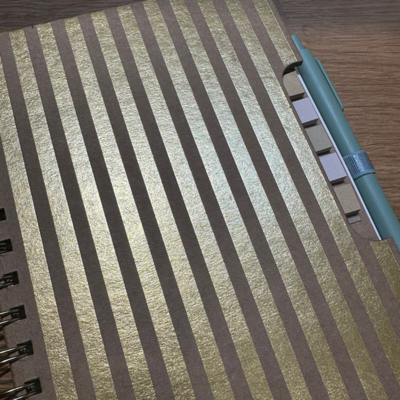 striped notebook