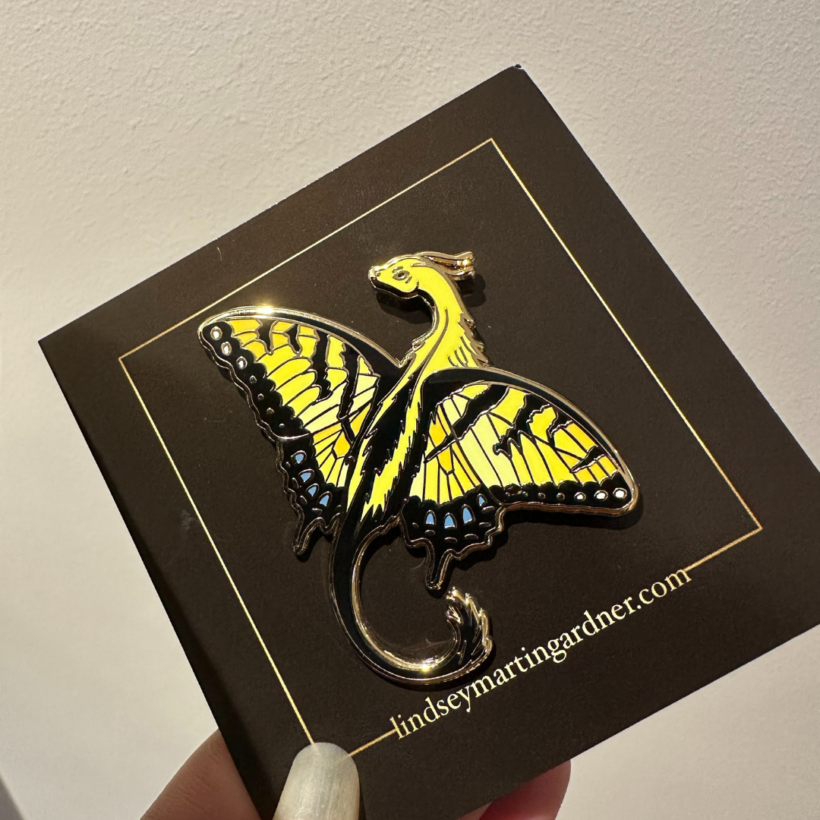 Lepidoptera- An Enamel Pin of Insect Inspired Dragons